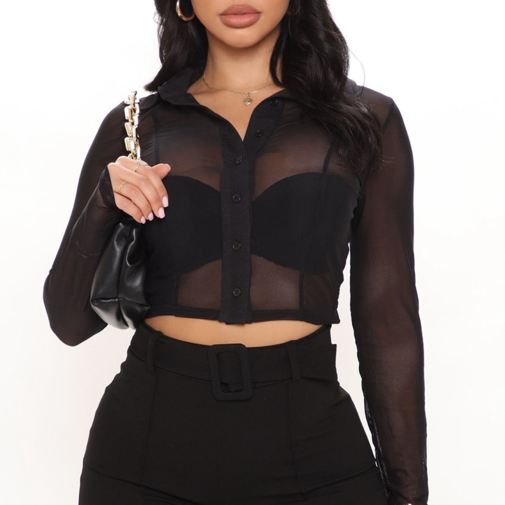 Sheer Mesh Top